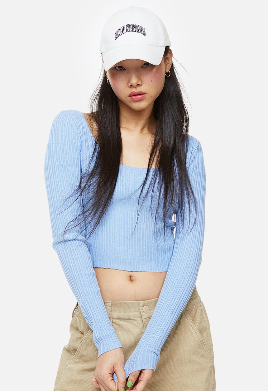 H&M - Knitted top - light blue