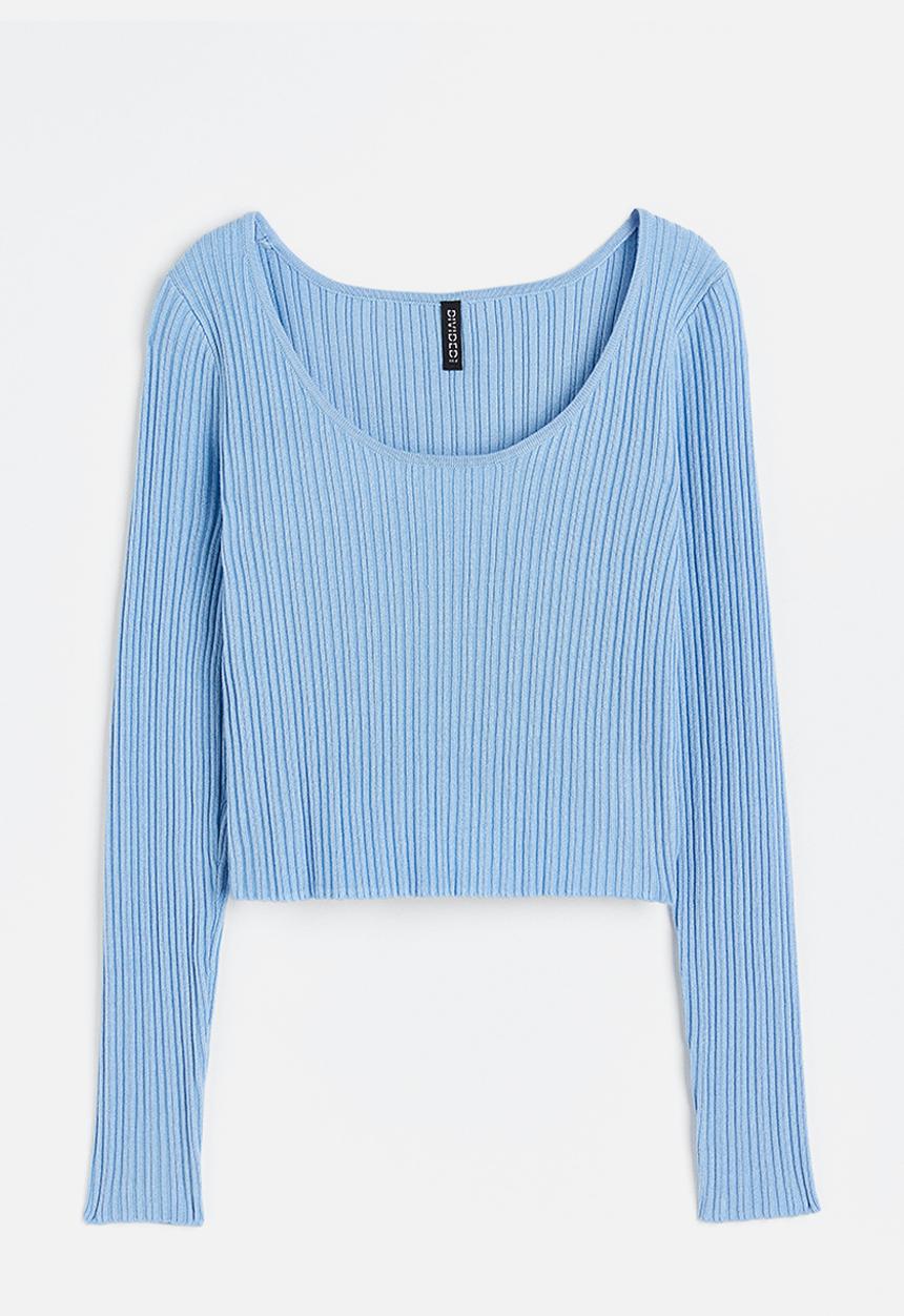 H&M - Knitted top - light blue