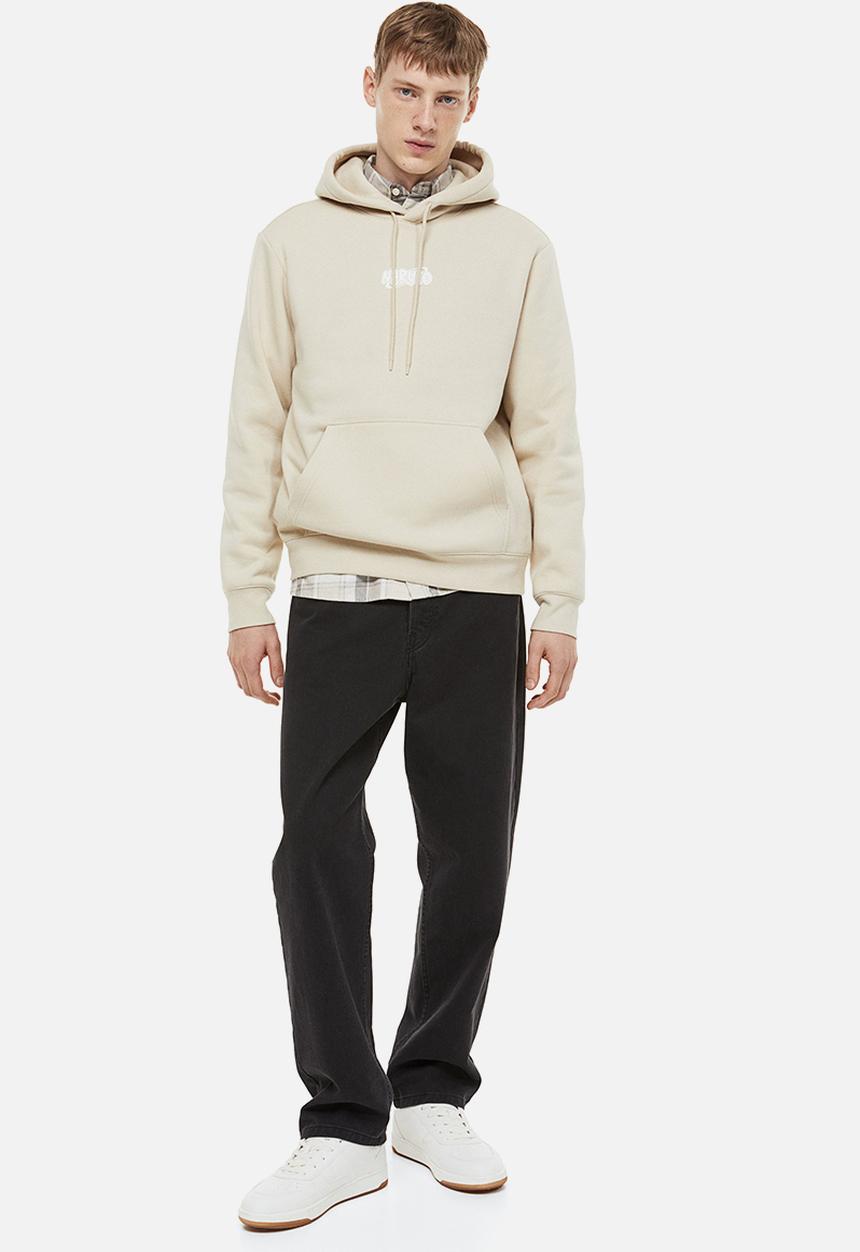 H&M - Regular fit hoodie - light beige/naruto 