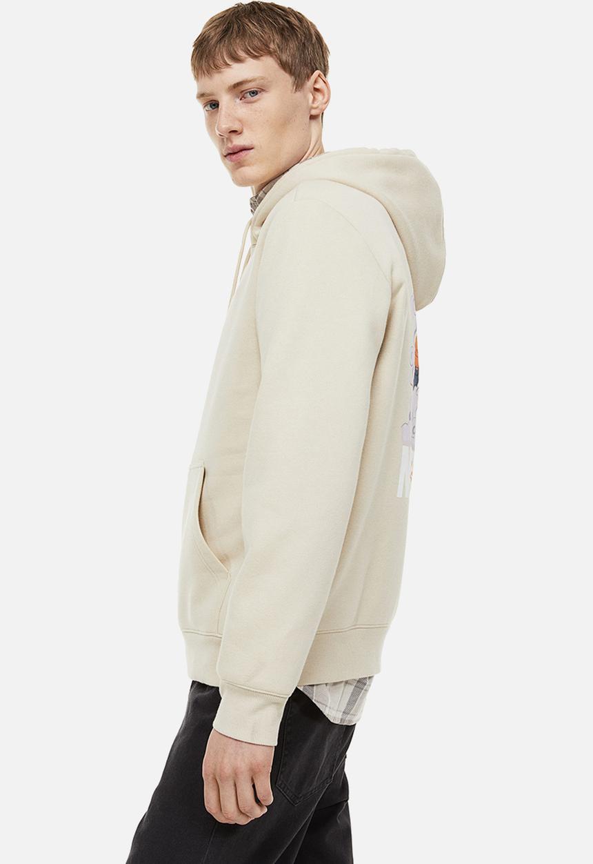 H&M - Regular fit hoodie - light beige/naruto 