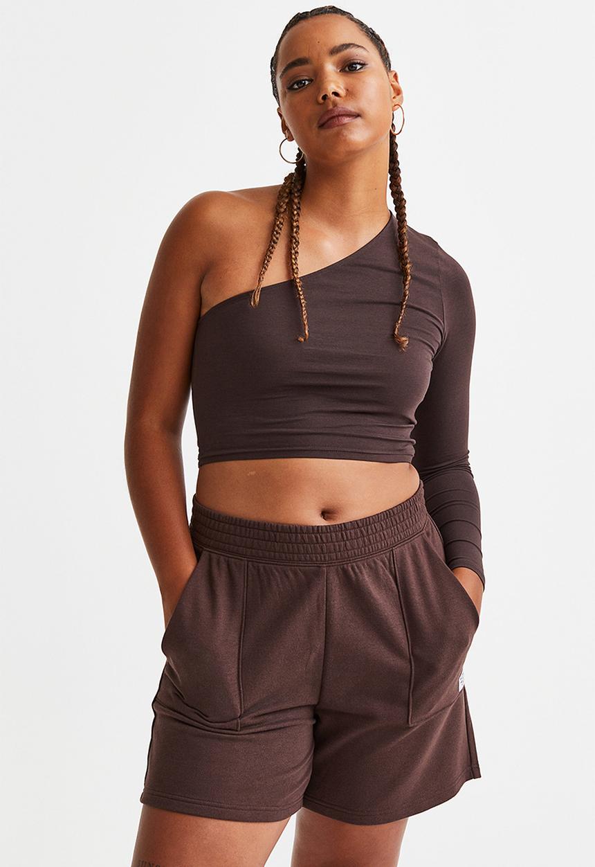 H&M - Sweatshorts - dark brown 
