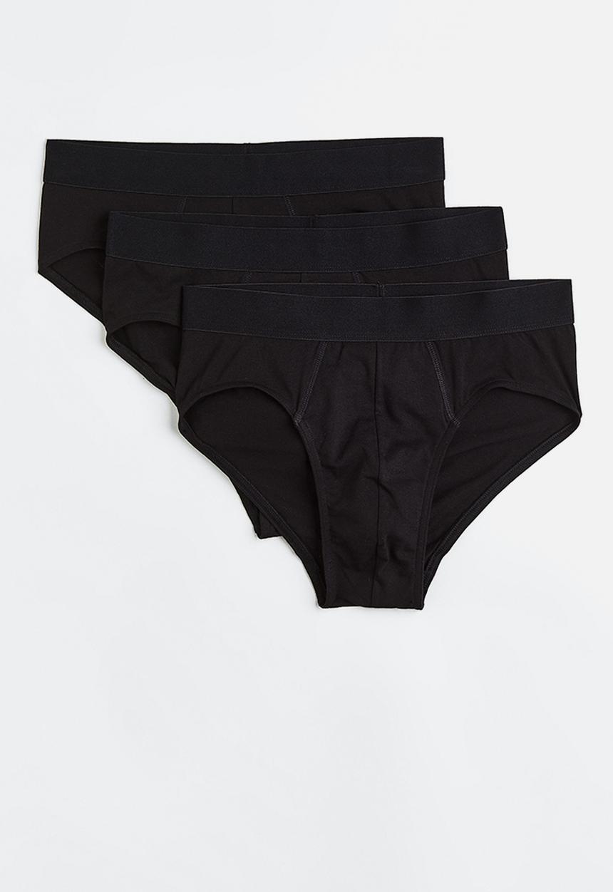 H&M - 3-pack xtra life™ briefs - black