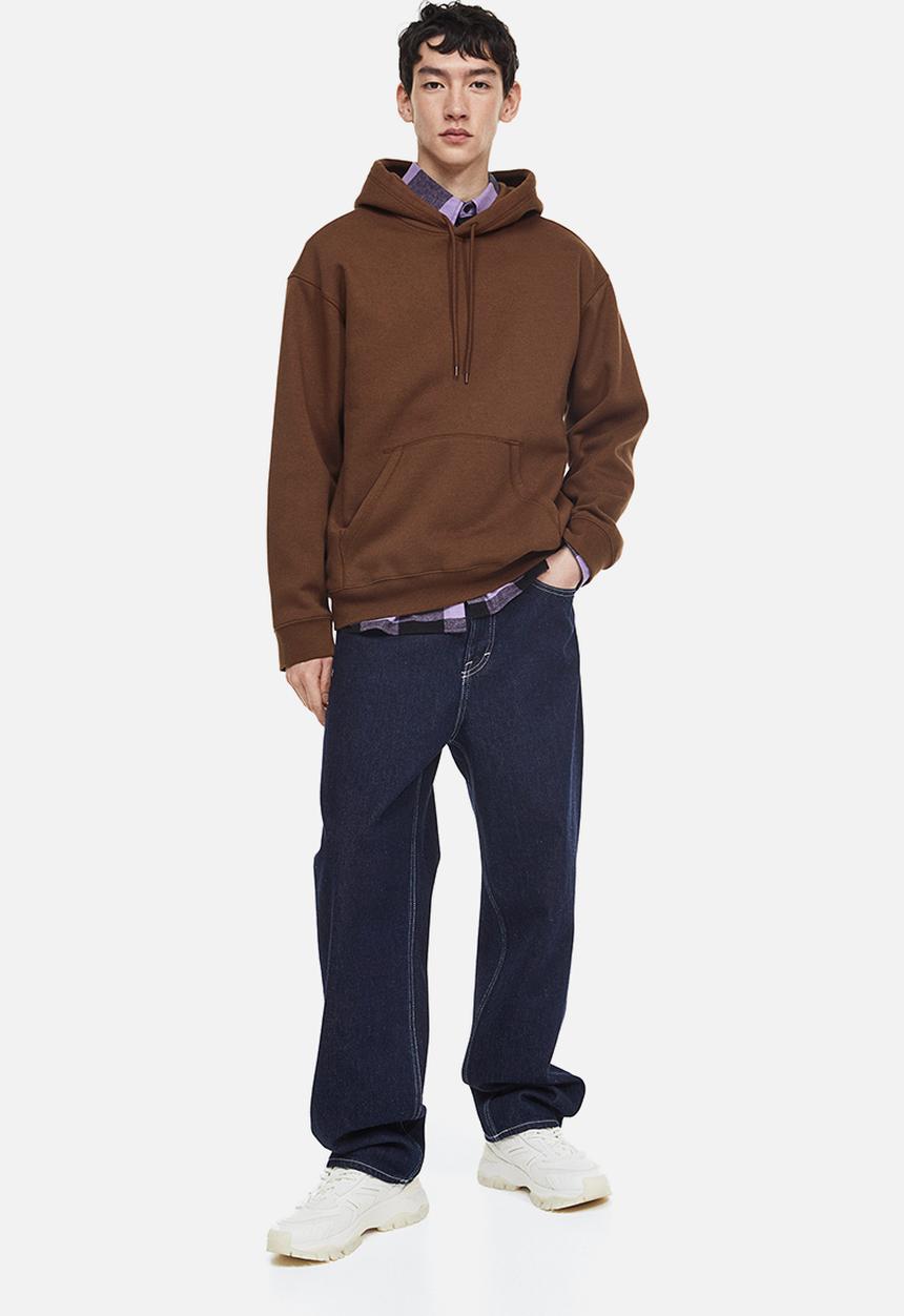 H&M - Relaxed fit hoodie - brown