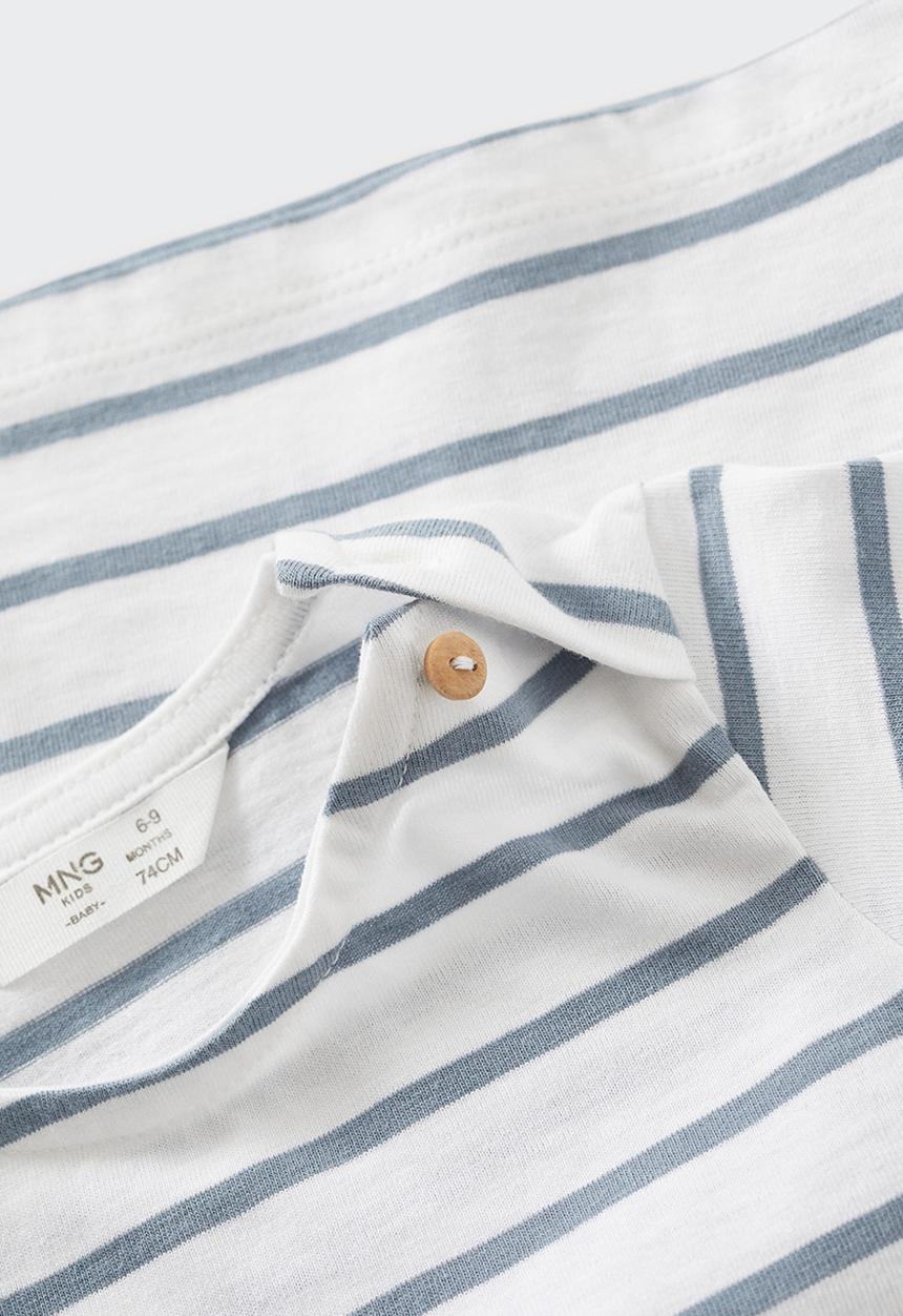 MANGO - T-shirt marine - celeste