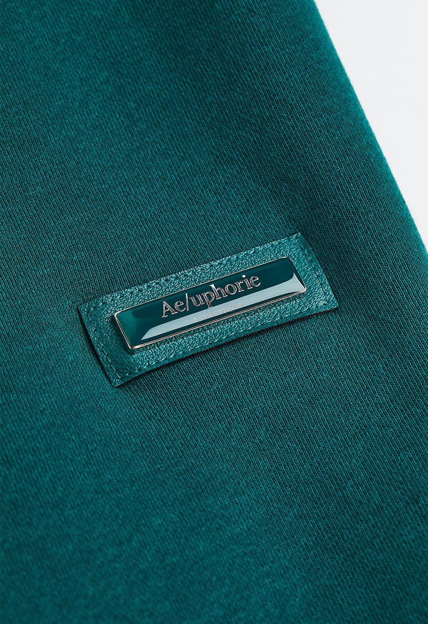 H&M - Relaxed fit appliquéd sweatshirt - dark turquoise 