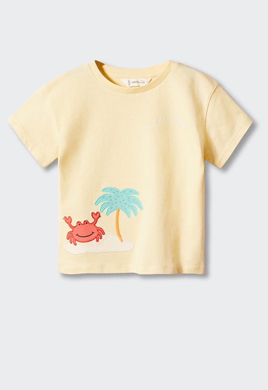 MANGO - T-shirt isla - amarillo