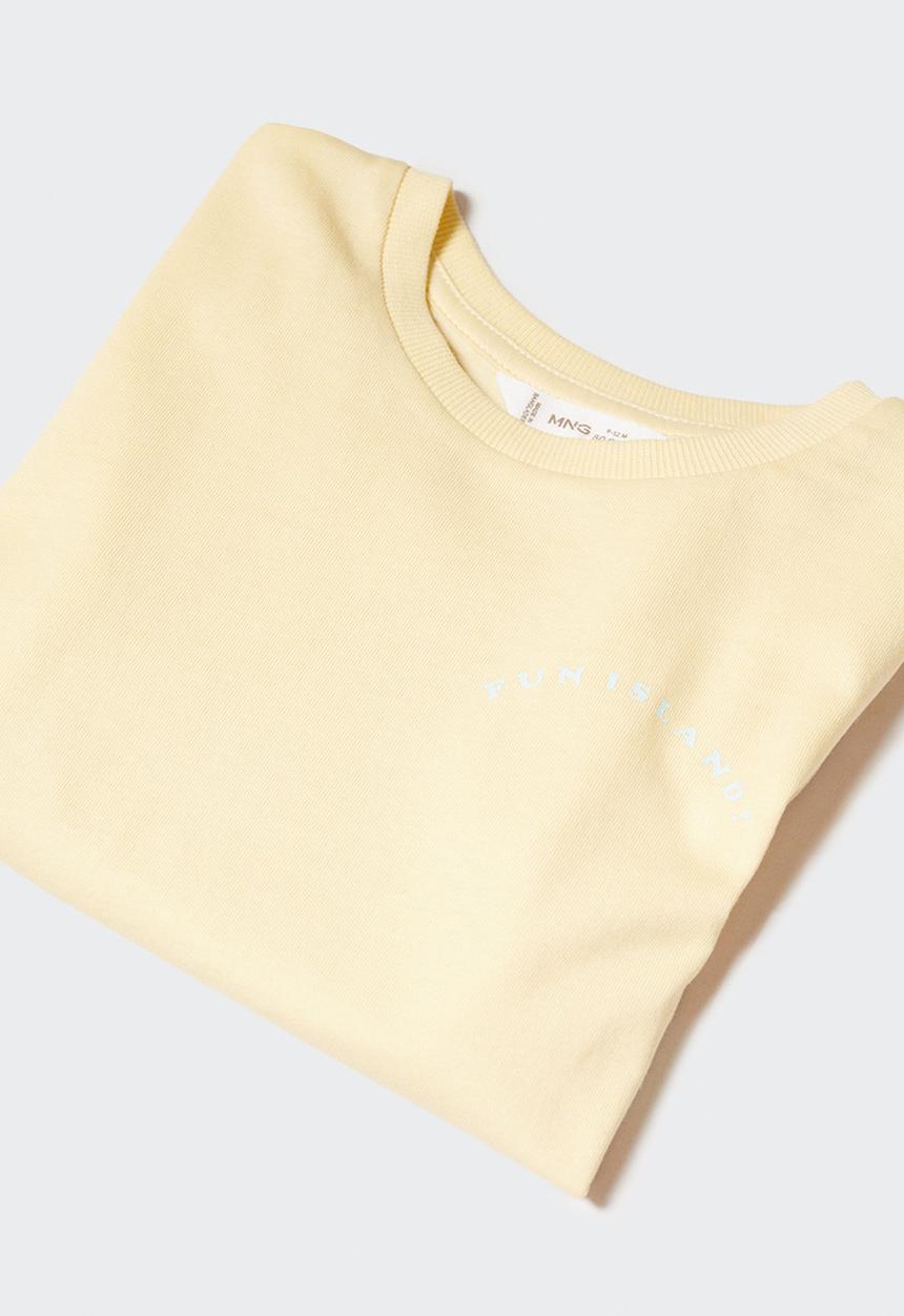 MANGO - T-shirt isla - amarillo