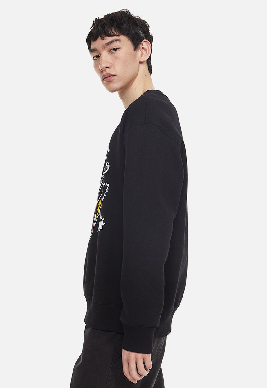 H&M - Relaxed fit sweatshirt - black/stranger things