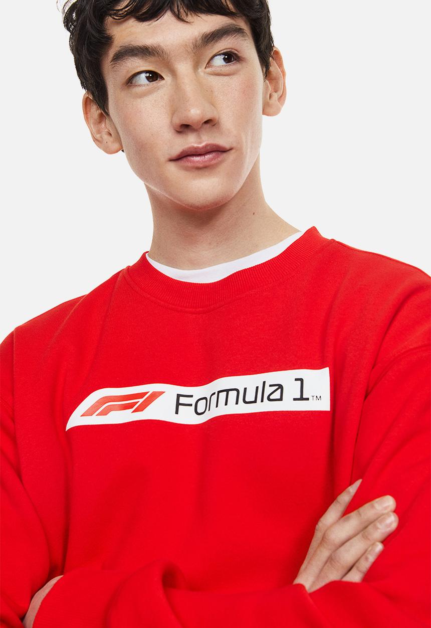 H&M - Relaxed fit sweatshirt - red/formula 1