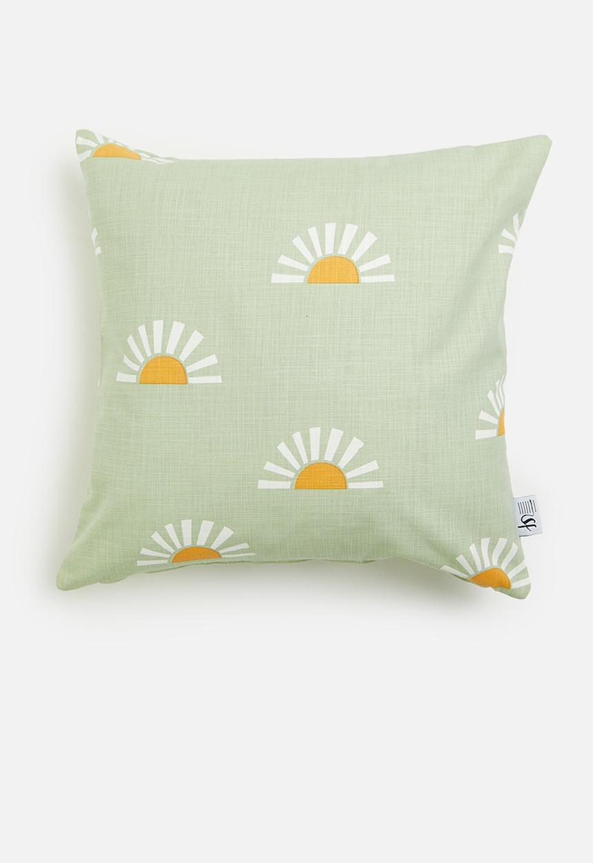 Sixth Floor - Rays cushion cover - sage