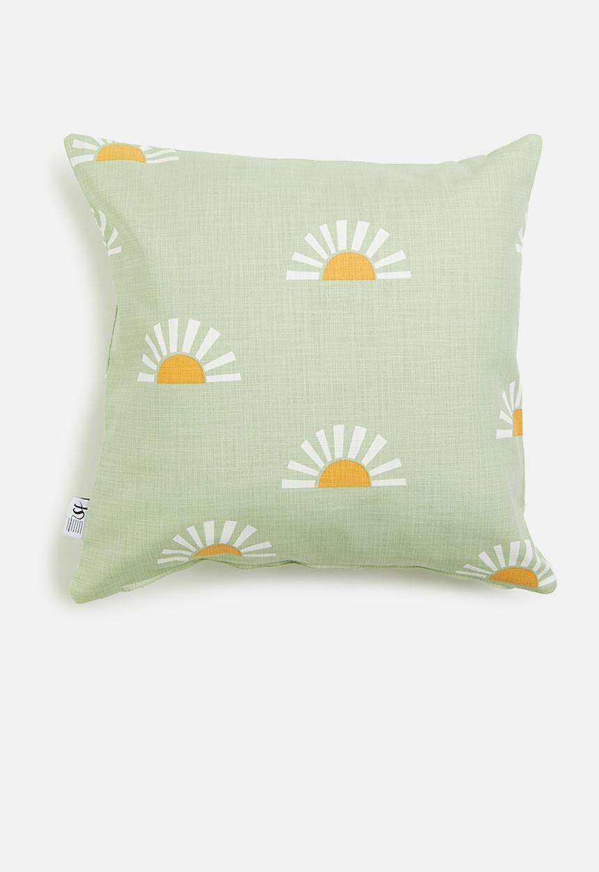 Sixth Floor - Rays cushion cover - sage