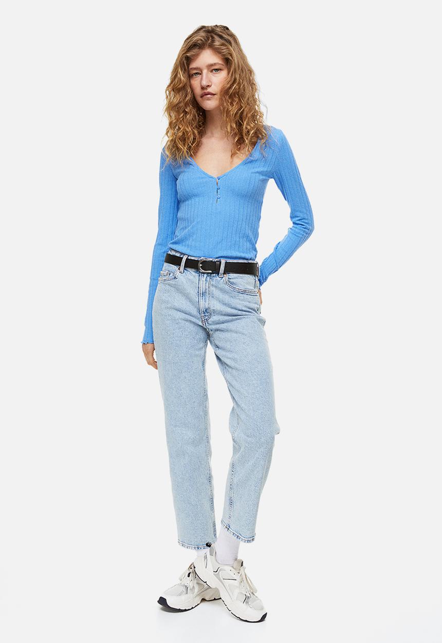 H&M - Slim regular ankle jeans - light denim blue 