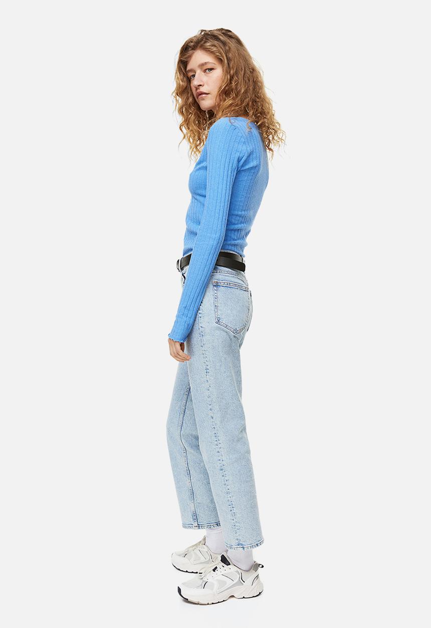 H&M - Slim regular ankle jeans - light denim blue 