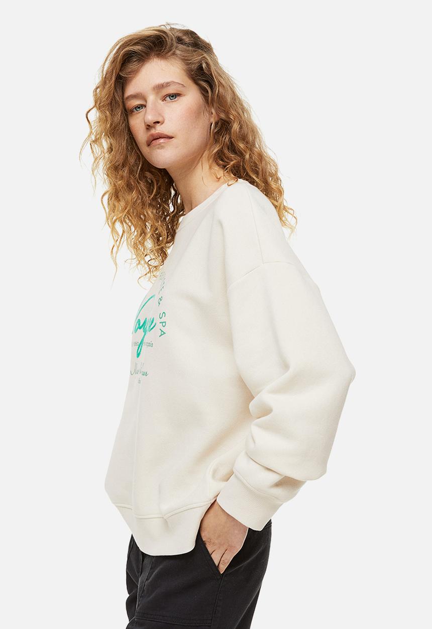 H&M - Crew-neck sweatshirt - cream/voyage