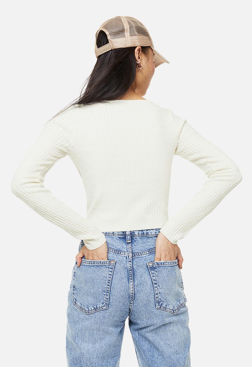 H&M - Knitted top - cream