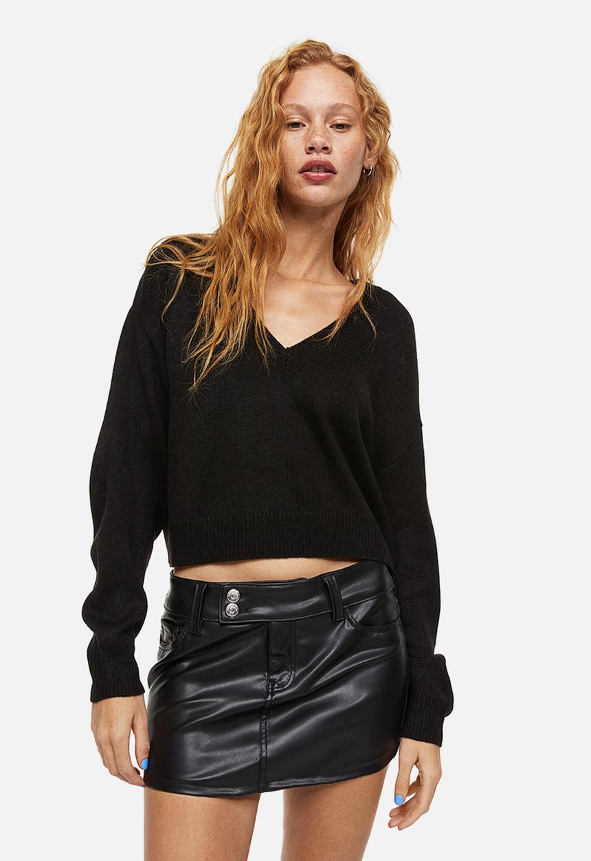 H&M - V-neck jumper - black