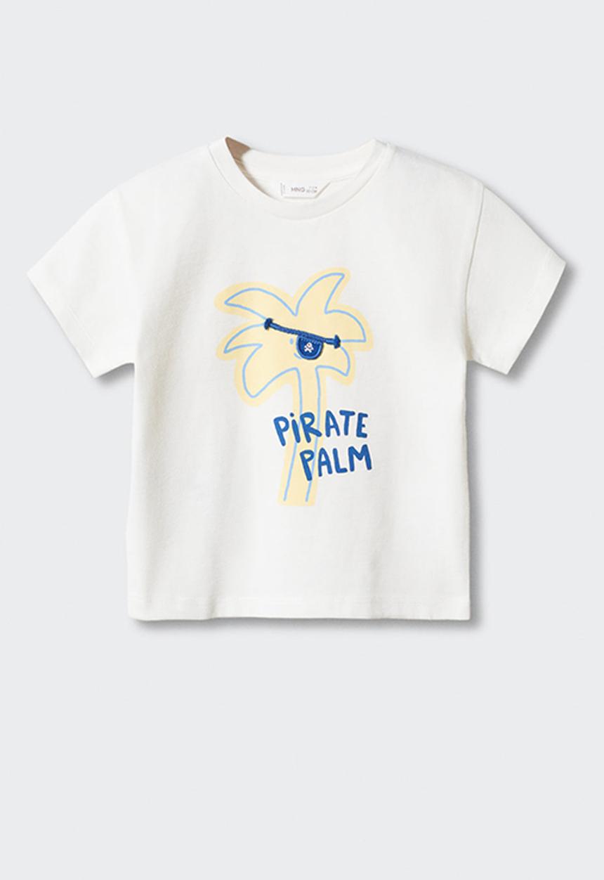 MANGO - T-shirt pipalm - off white