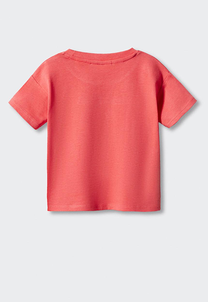 MANGO - T-shirt pywave - coral