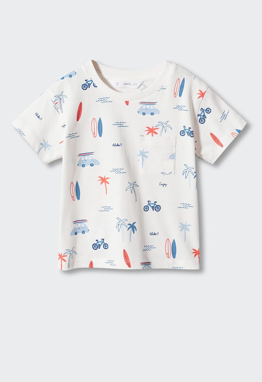 MANGO - T-shirt peter - white