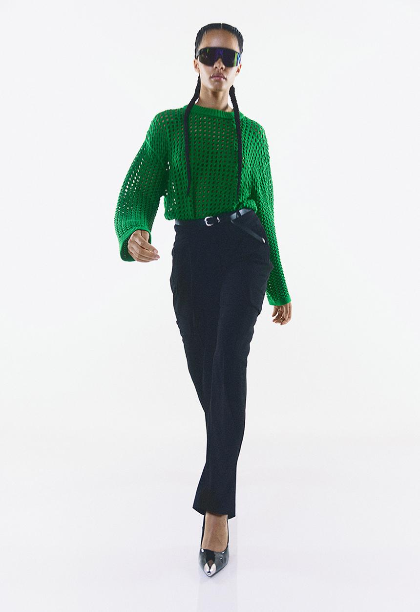 H&M - Pointelle-knit jumper - green