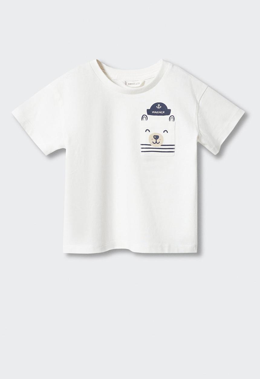 MANGO - T-shirt mariner - off white