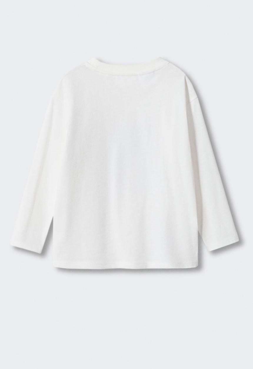 MANGO - T-shirt mpocket - off white