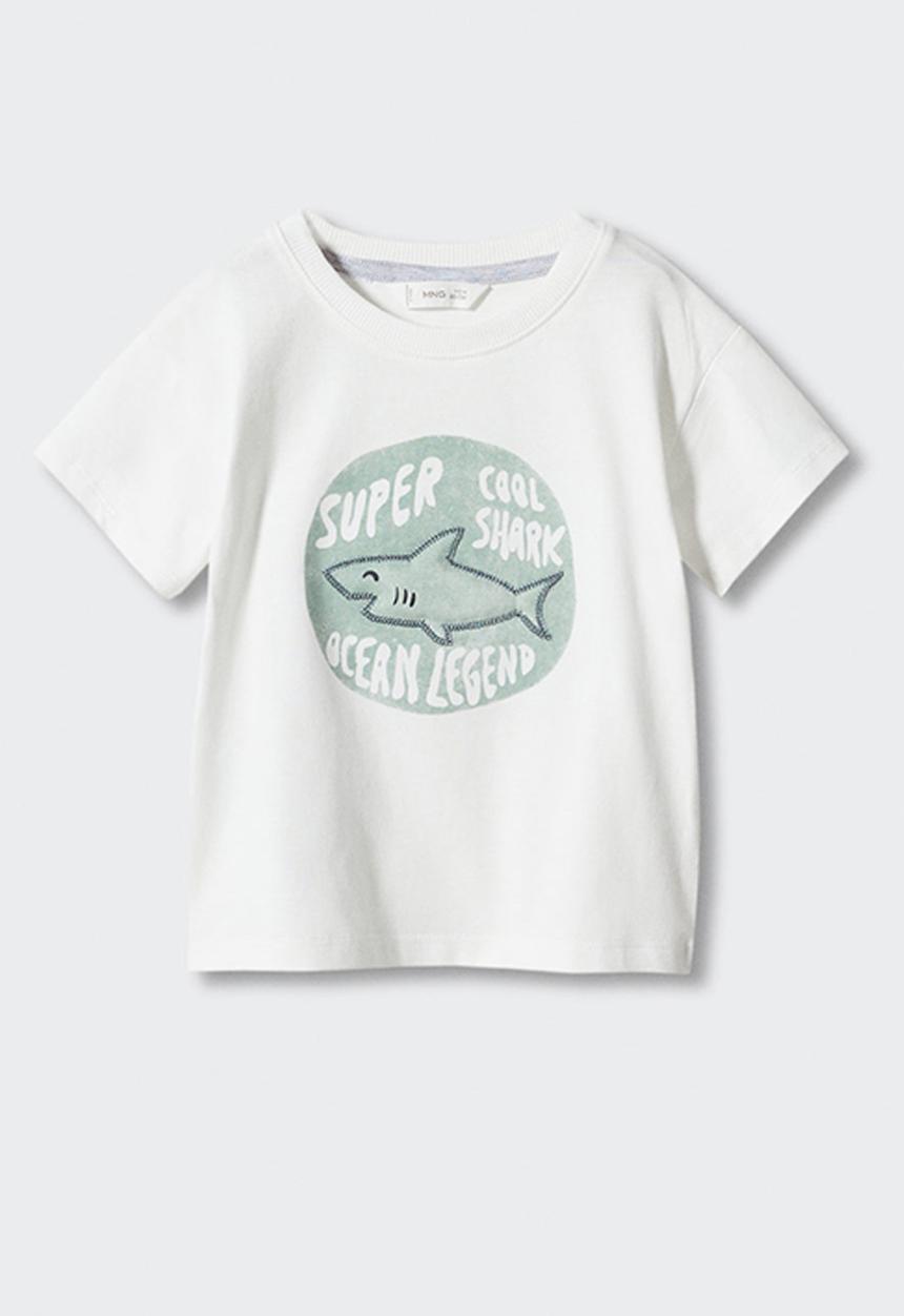 MANGO - T-shirt tibu - off white