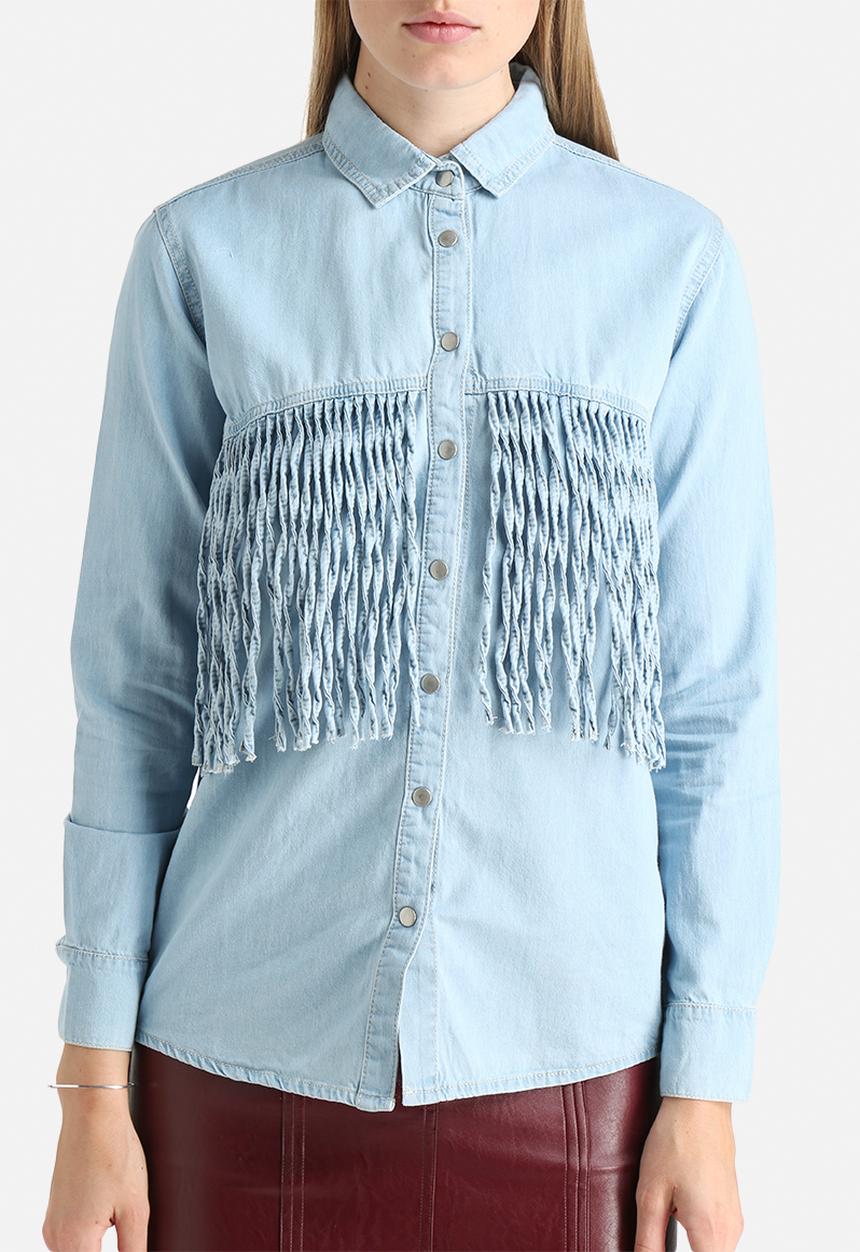 Goldie - Western High Denim Blouse
