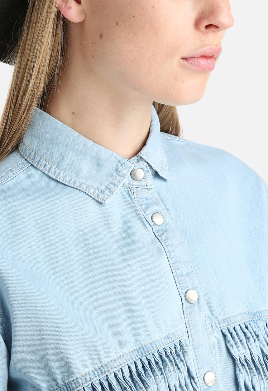Goldie - Western High Denim Blouse