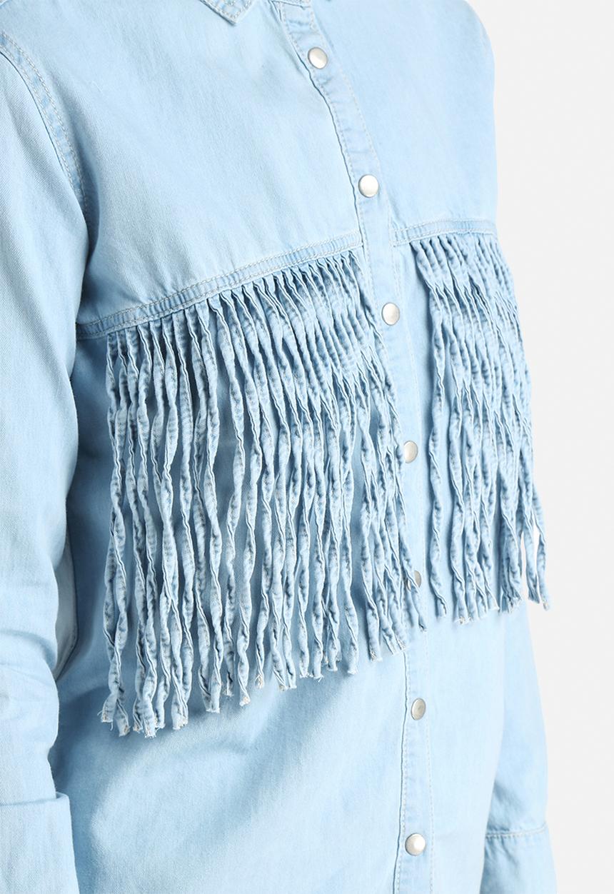 Goldie - Western High Denim Blouse