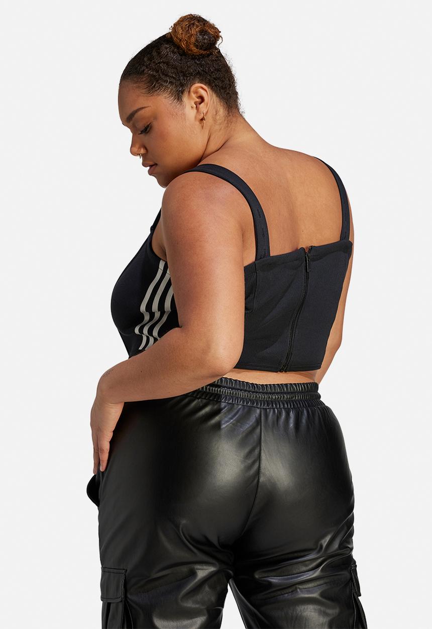 adidas Originals - Plus rib corset tank - black