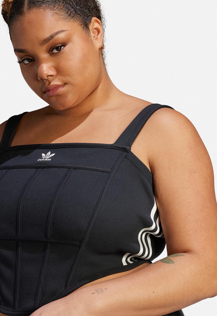 adidas Originals - Plus rib corset tank - black