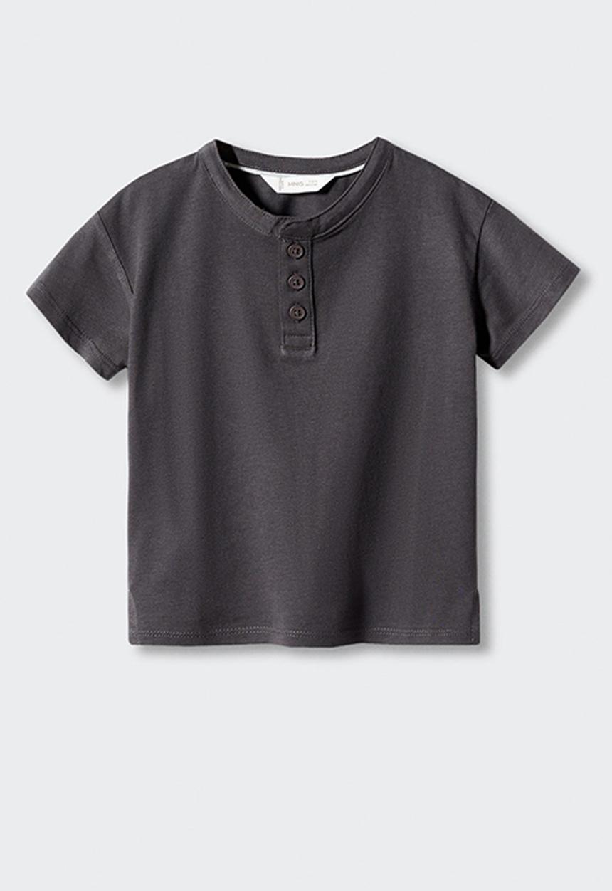 MANGO - T-shirt panib4 - antracita