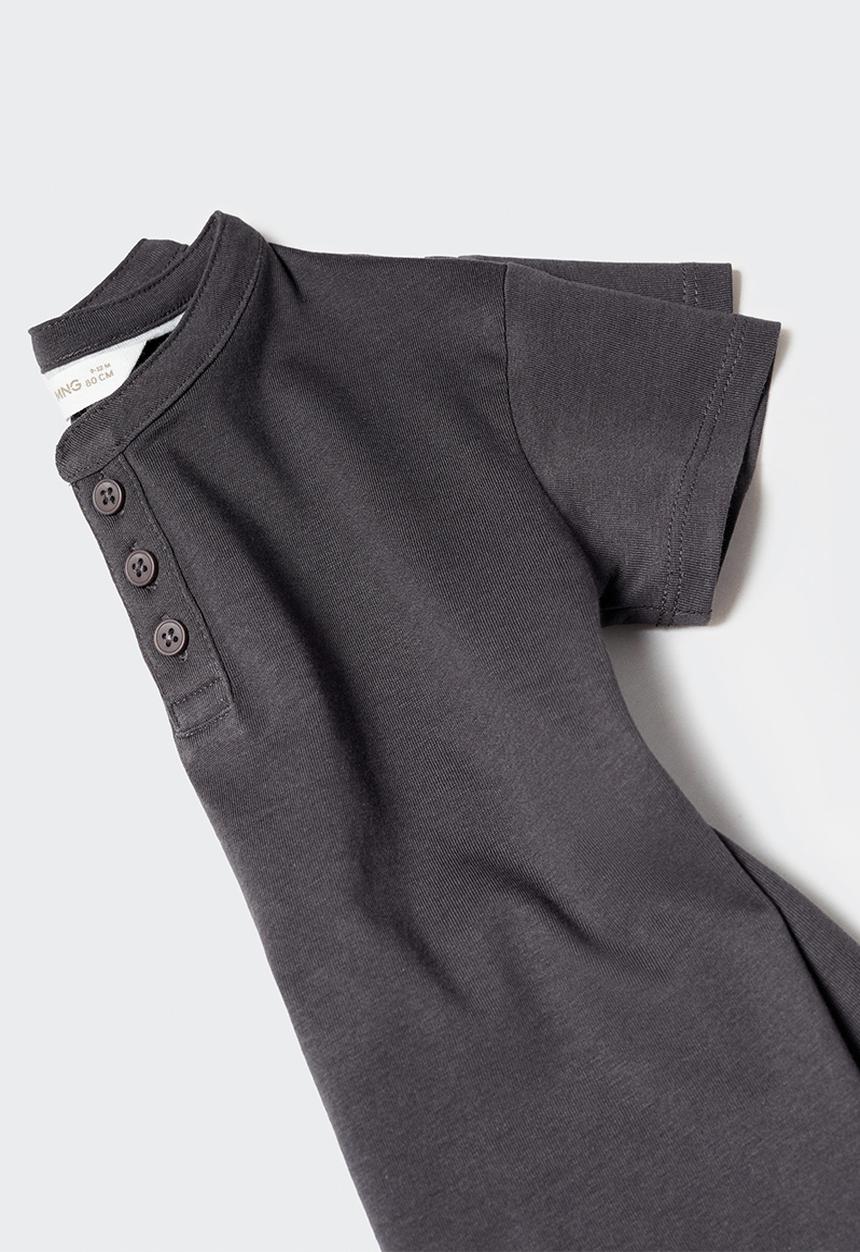 MANGO - T-shirt panib4 - antracita