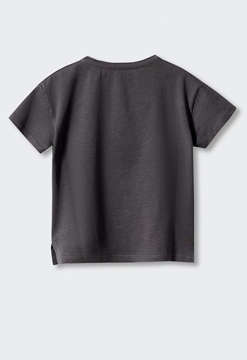 MANGO - T-shirt panib4 - antracita