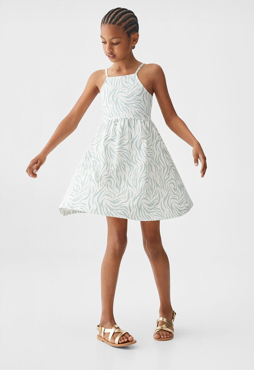 MANGO - Dress safari - verde pastel