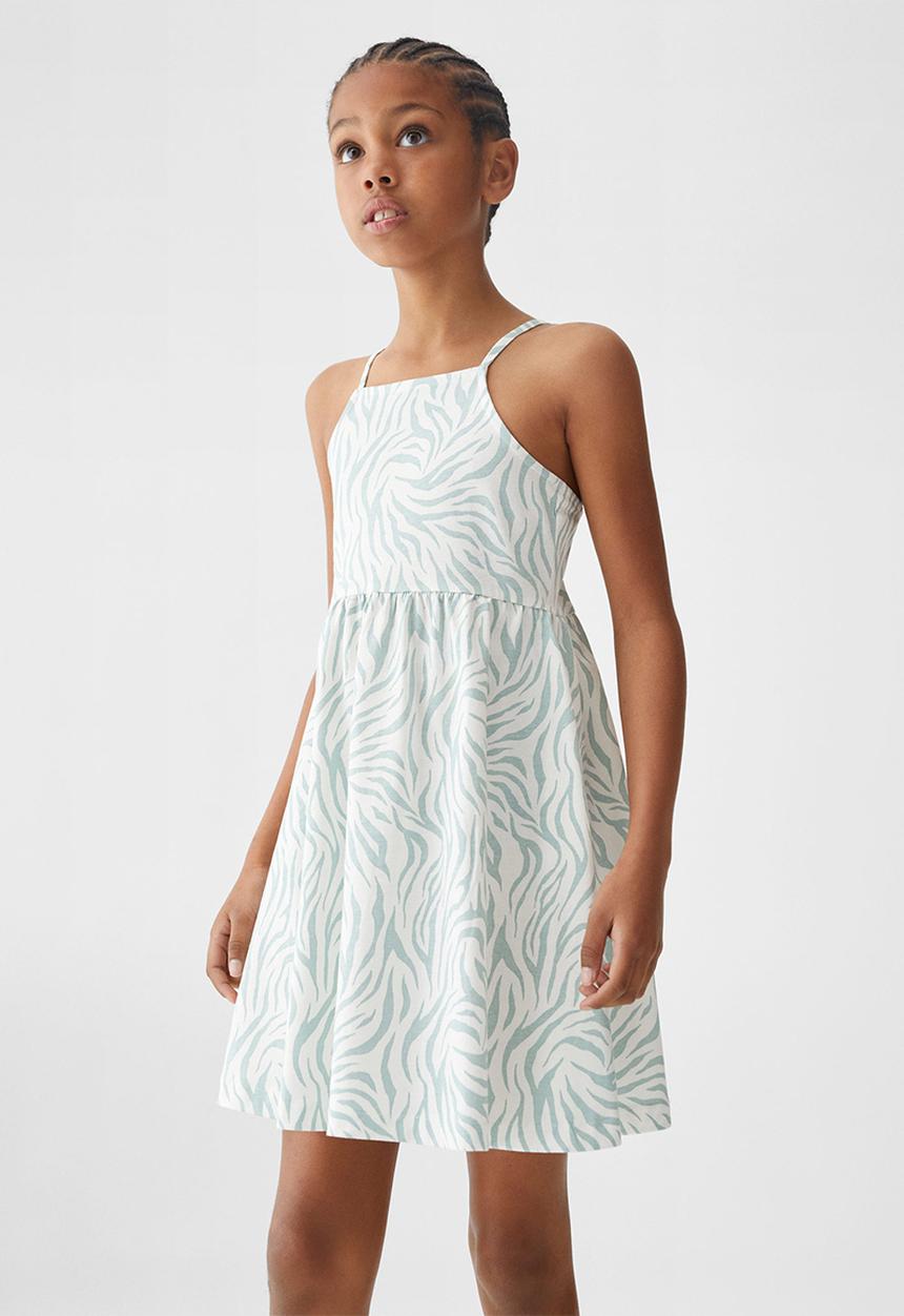 MANGO - Dress safari - verde pastel