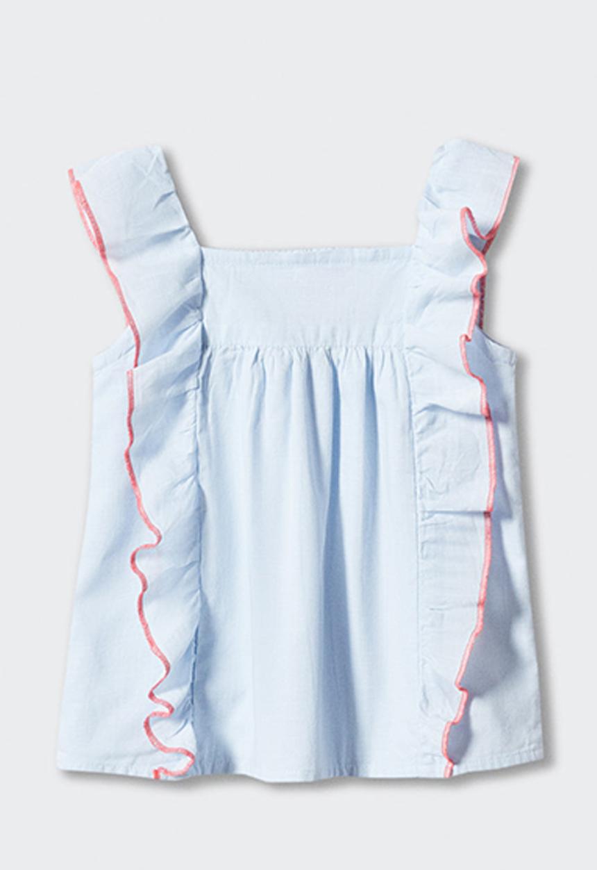 MANGO - Blouse caly - celeste