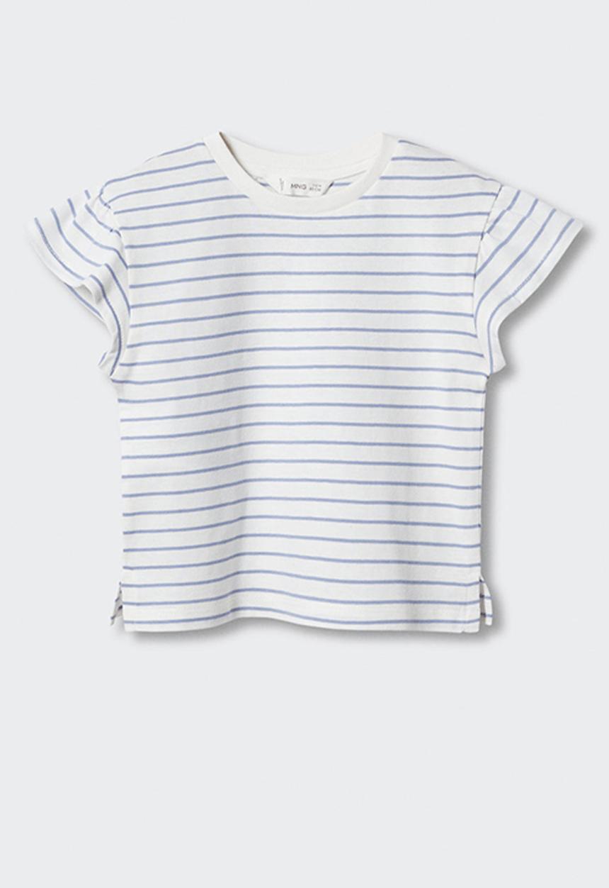 MANGO - T-shirt mia - white & blue