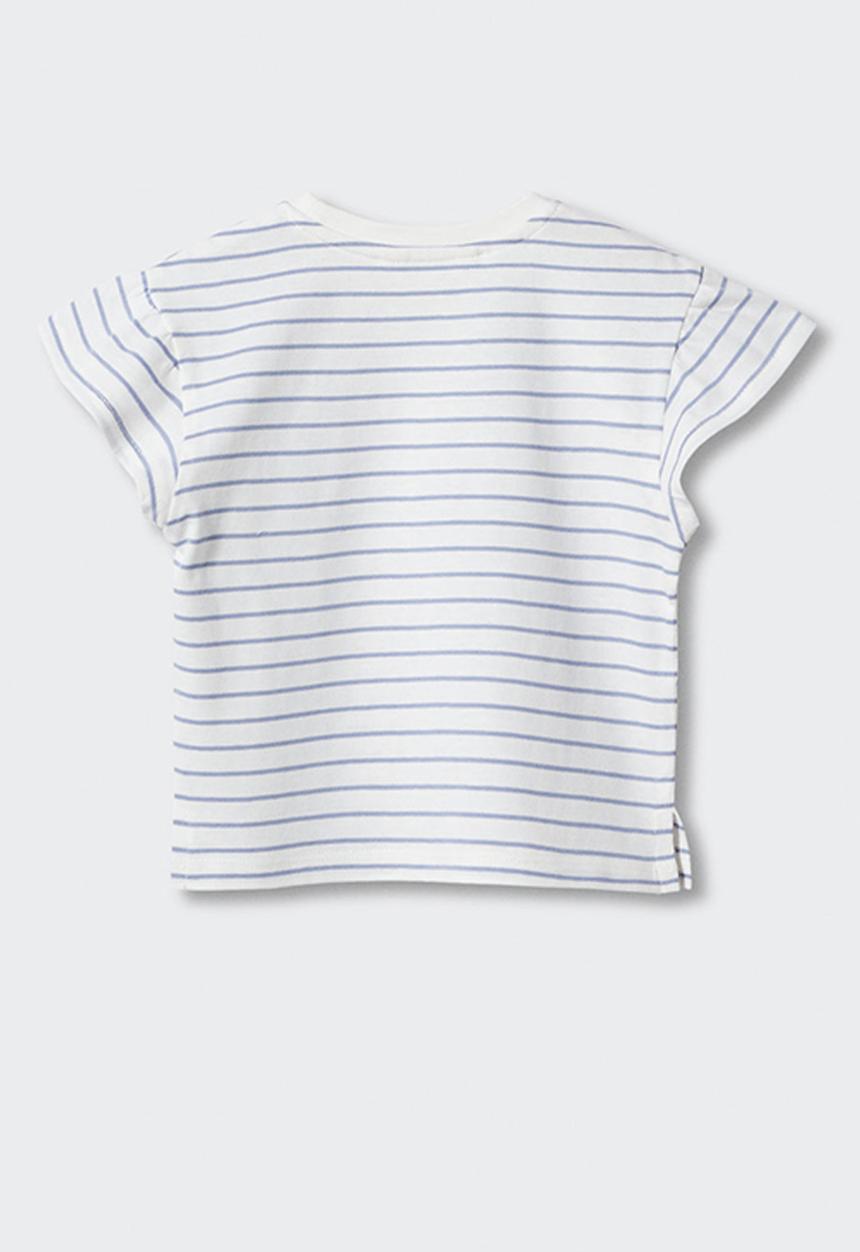 MANGO - T-shirt mia - white & blue