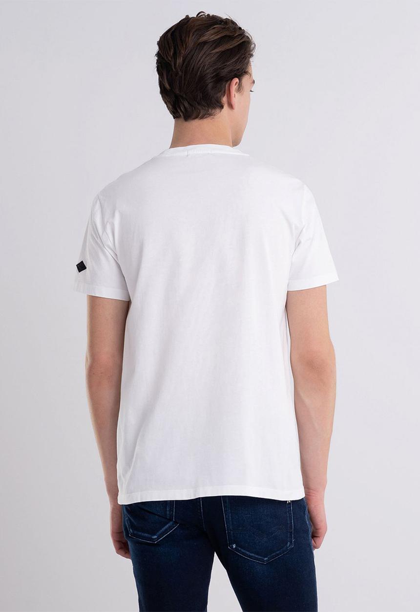 Replay - Slogan print tee - white