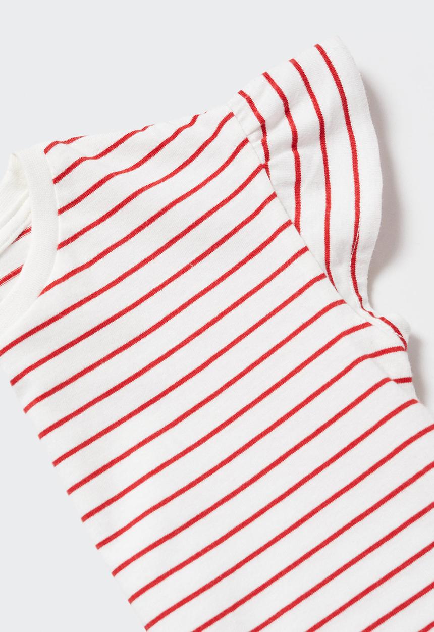 MANGO - T-shirt mia - white & red