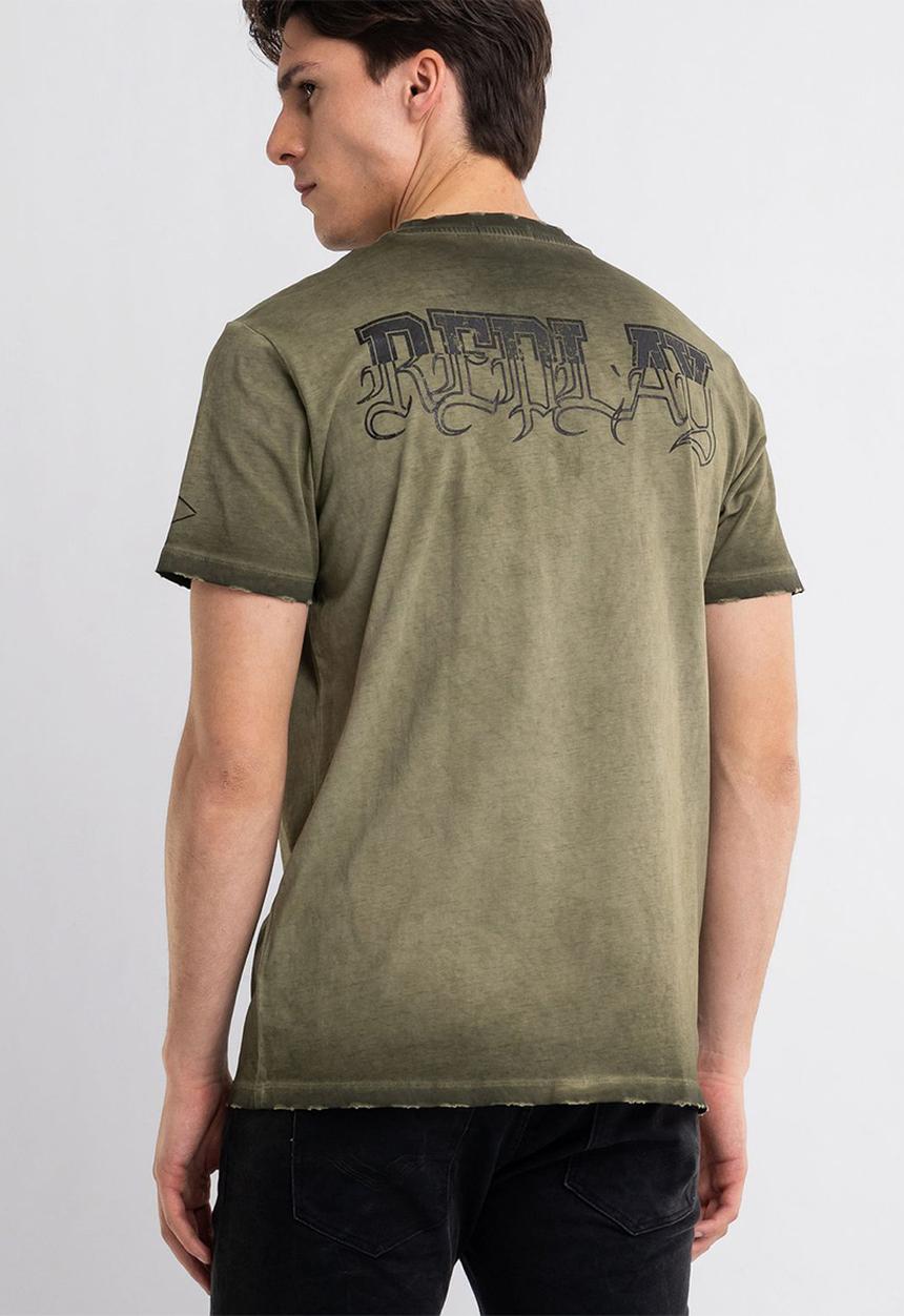 Replay - Skull tee - olive