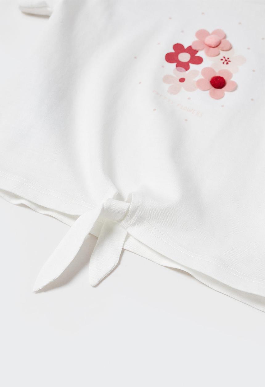 MANGO - T-shirt sunrise - white