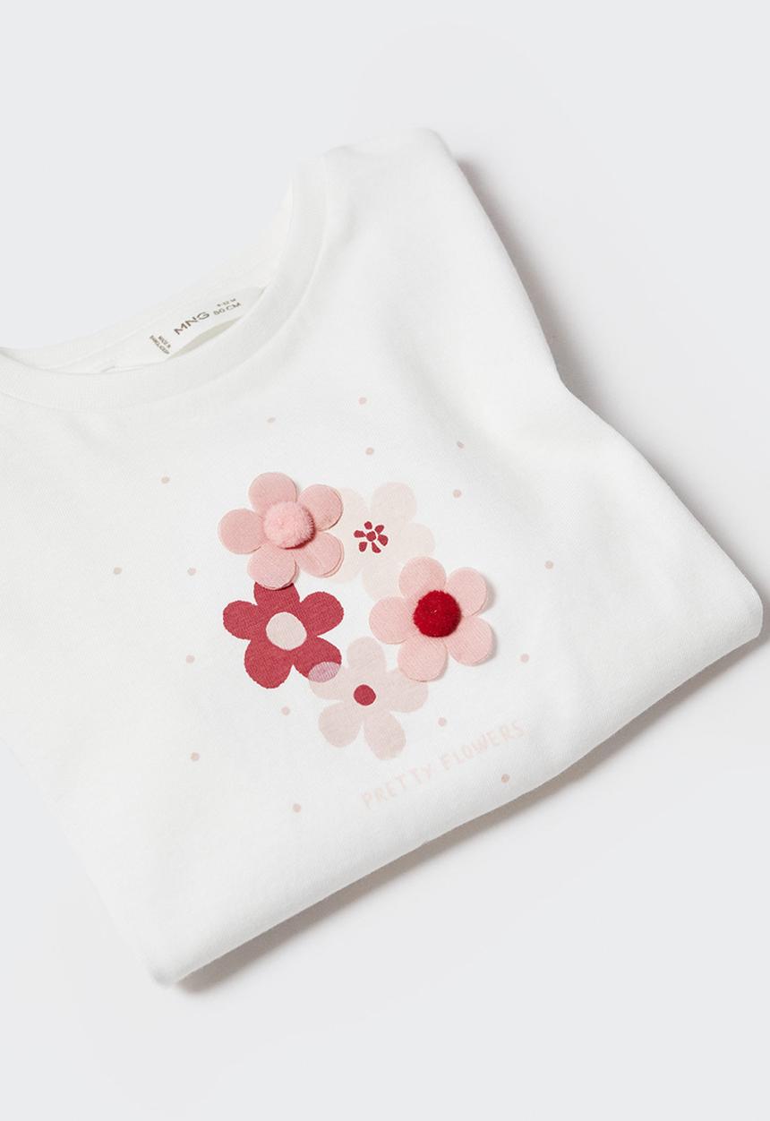 MANGO - T-shirt sunrise - white