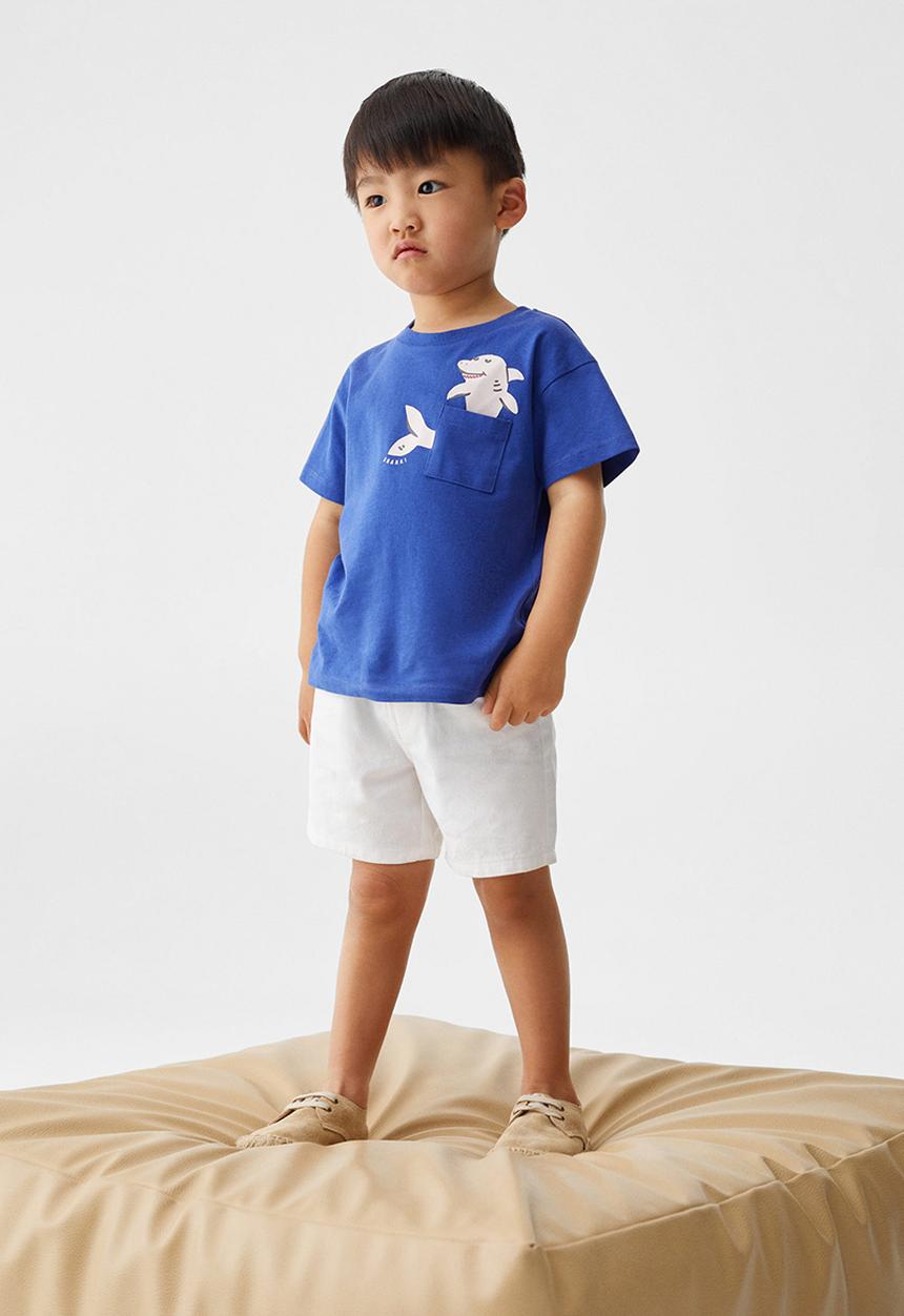 MANGO - T-shirt caribe - bright blue