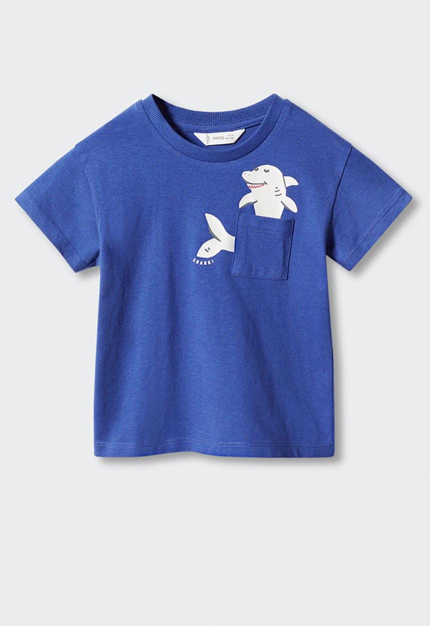 MANGO - T-shirt caribe - bright blue