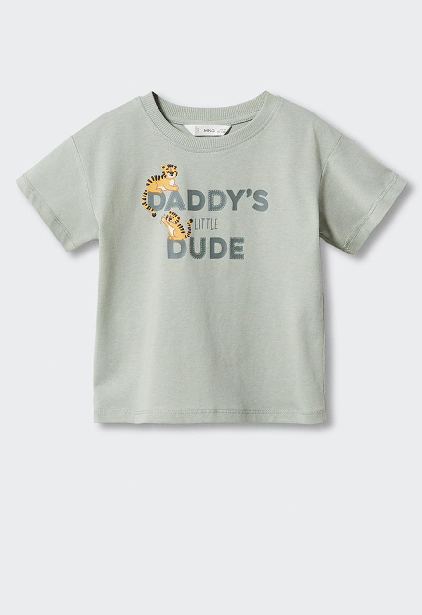MANGO - T-shirt family - khaki