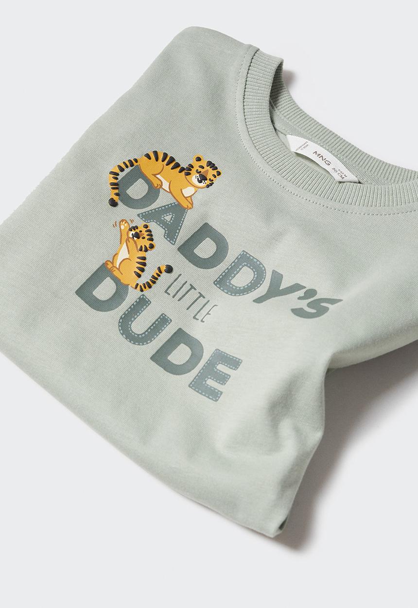 MANGO - T-shirt family - khaki