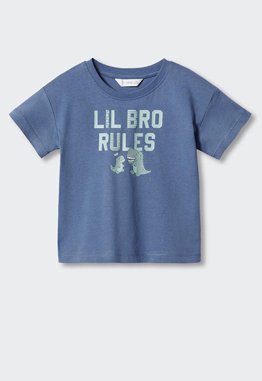 MANGO - T-shirt family - azul